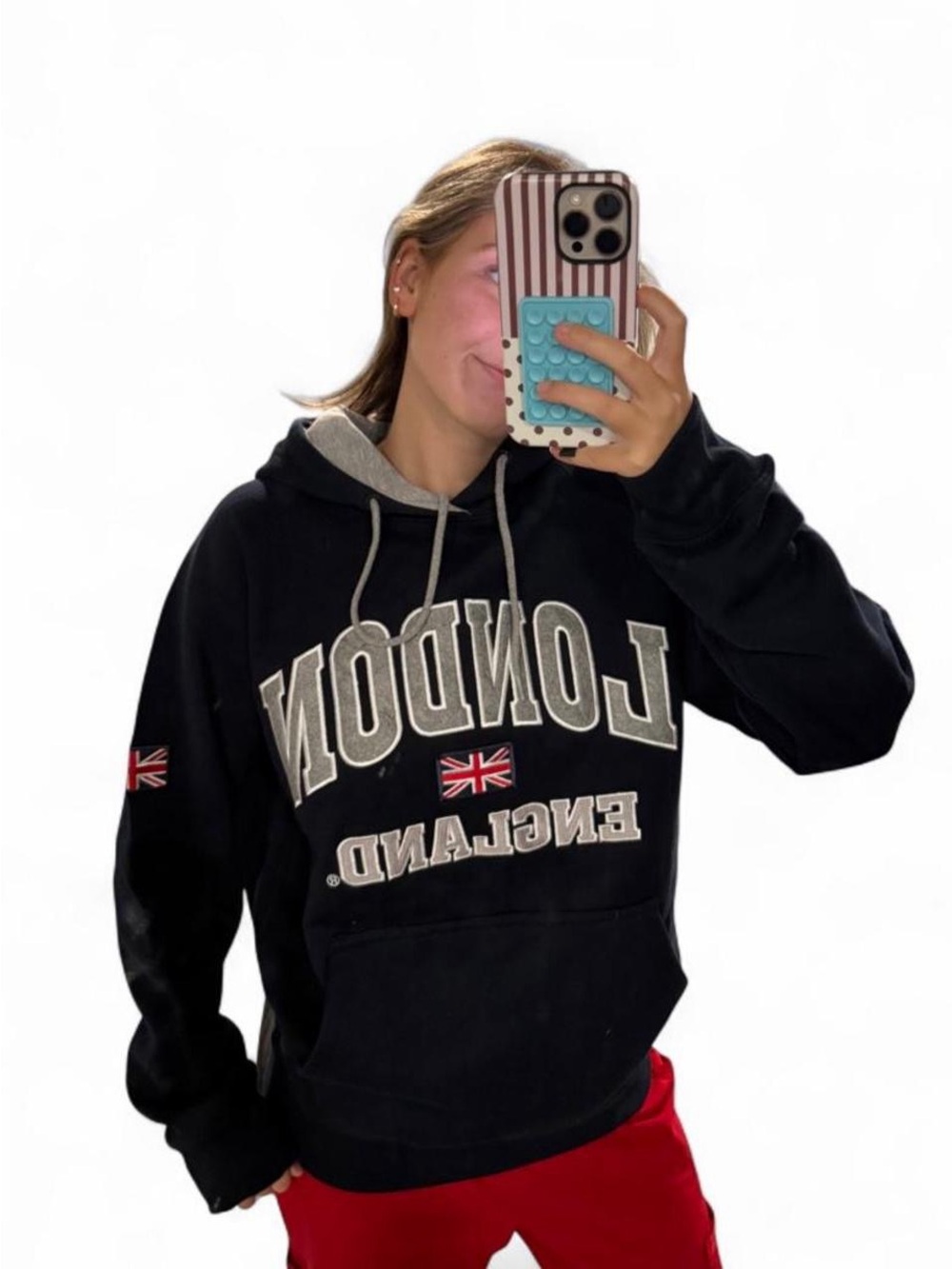 London England Women’s Large Navy Blue Hoodie-Bought from boutique in London